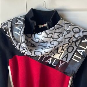 Red and Black Roma Italy scarf